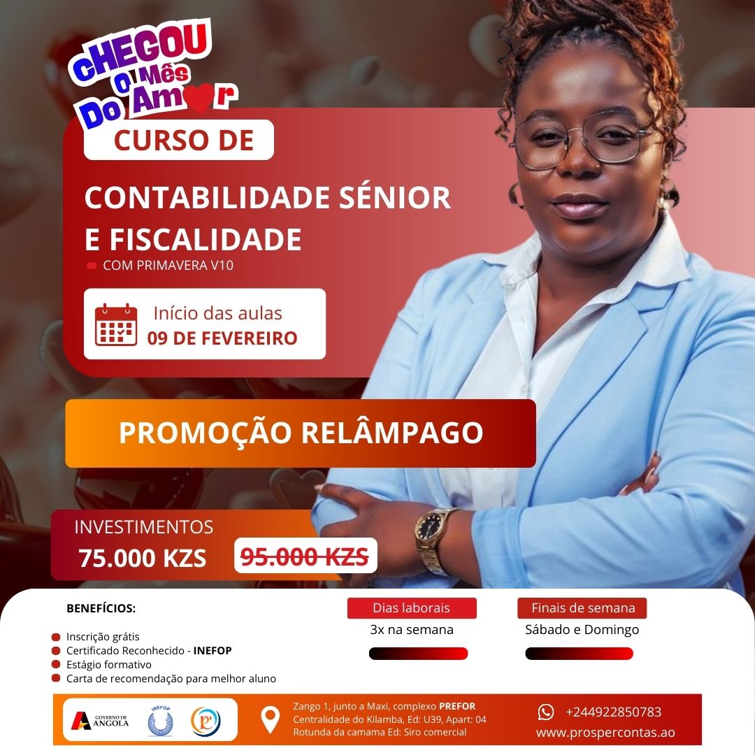 Foto do curso de Contabilidade sénior e fiscalidade